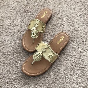 Palms Gold Jack Rogers Sandals sz 7.5